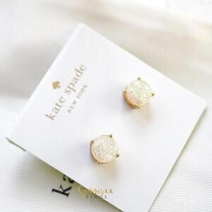 Kate Spade Glitter Gumdrop Studs Earrings Ivory